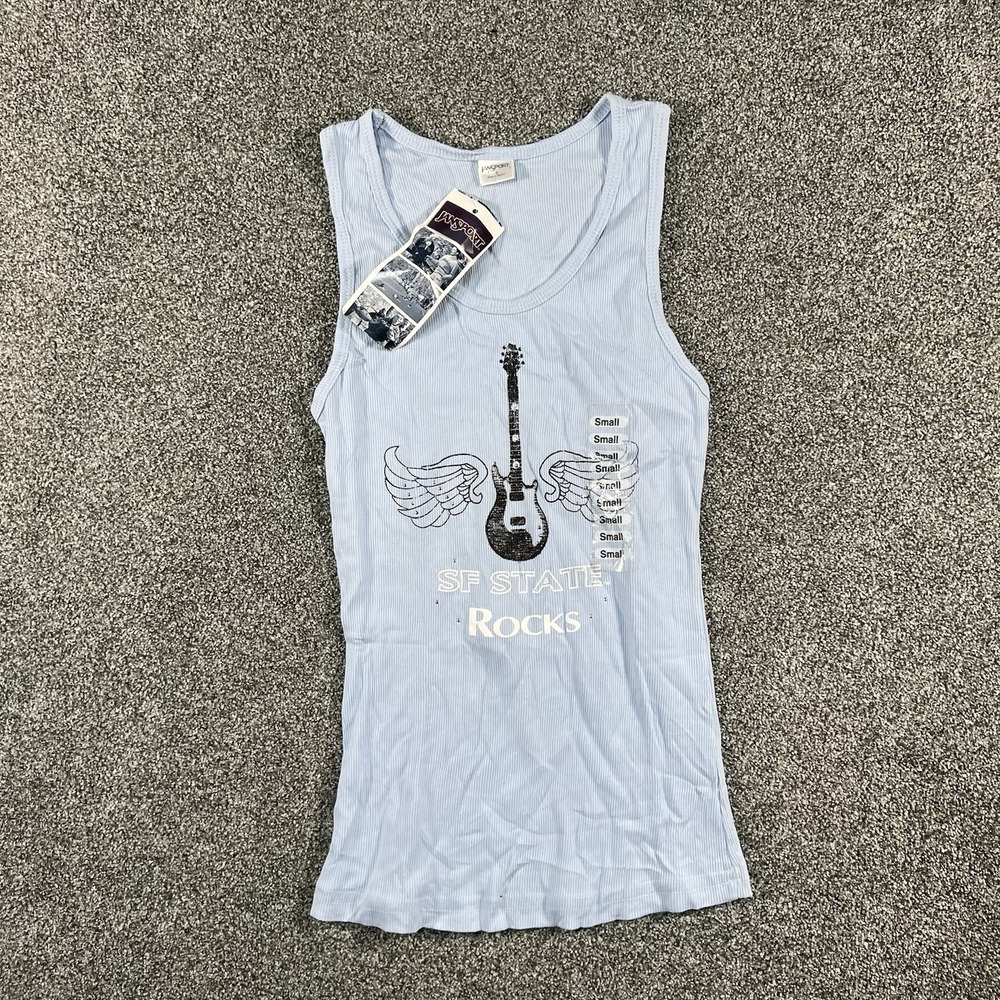 JanSport Womens Small SF State Rocks Guitar Graphic Ribbed Tank Top NWT